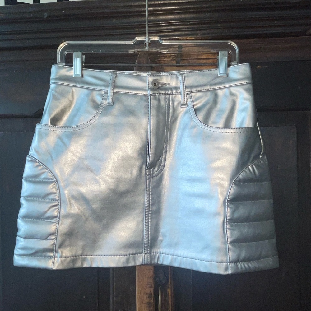 Comme de Garçons x Junya Watanabe Silver Moto Skirt
